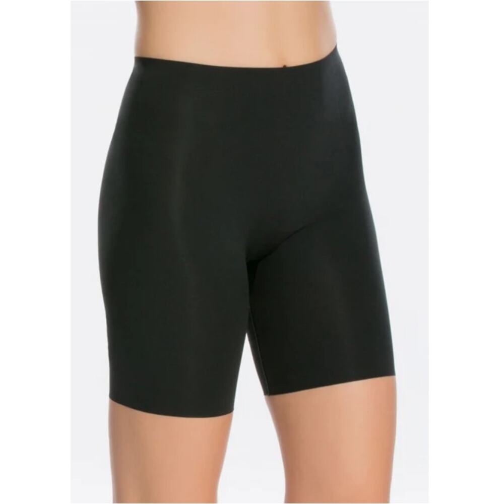 Spanx Women's Very Black Thinstincts Mid Thigh Shaper Shorts Size XL